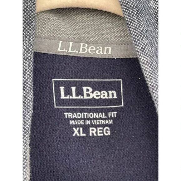 L.L. Bean Blue Full Zip Sweater Jacket Size XL Cotton Blend‎ - Picture 4 of 7